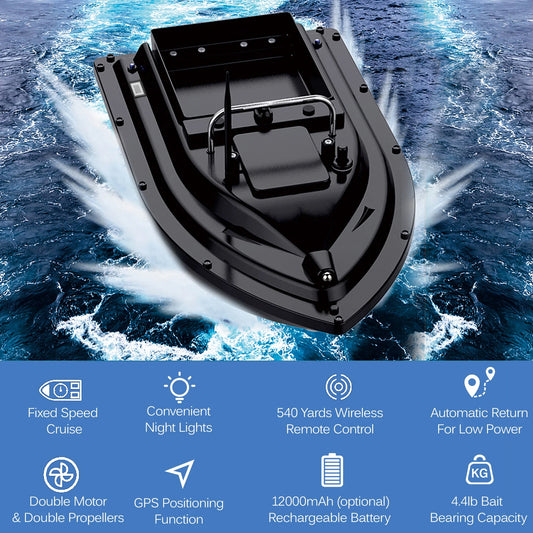 D16E GPS Bait Boat with Large Bait Hopper & Auto-Return