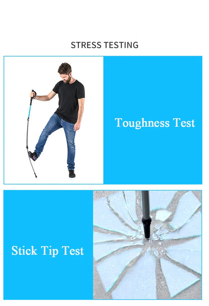 Naturehike Hiking Poles Three Sections Of Aluminum Pole For Mountaineering Hiking Skiing Travel Poles Climbing Trekking Pole