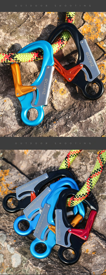CLIWIZ 7075 Aviation Aluminium Material 35KN Heavy Duty Tension Auto Safety Lock Outdoor Professional Climbing Carabiner CE/UIAA