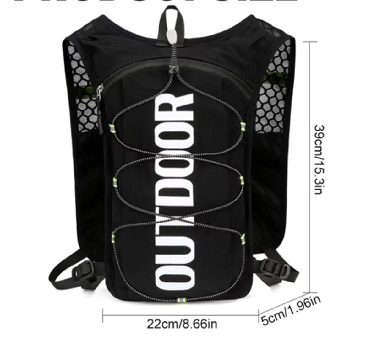 HOMEFISH 1PCS Running Hydration Vest Backpack,Lightweight Water Backpack,Hydration Backpack Running Vest for Hiking Biking