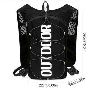 HOMEFISH 1PCS Running Hydration Vest Backpack,Lightweight Water Backpack,Hydration Backpack Running Vest for Hiking Biking