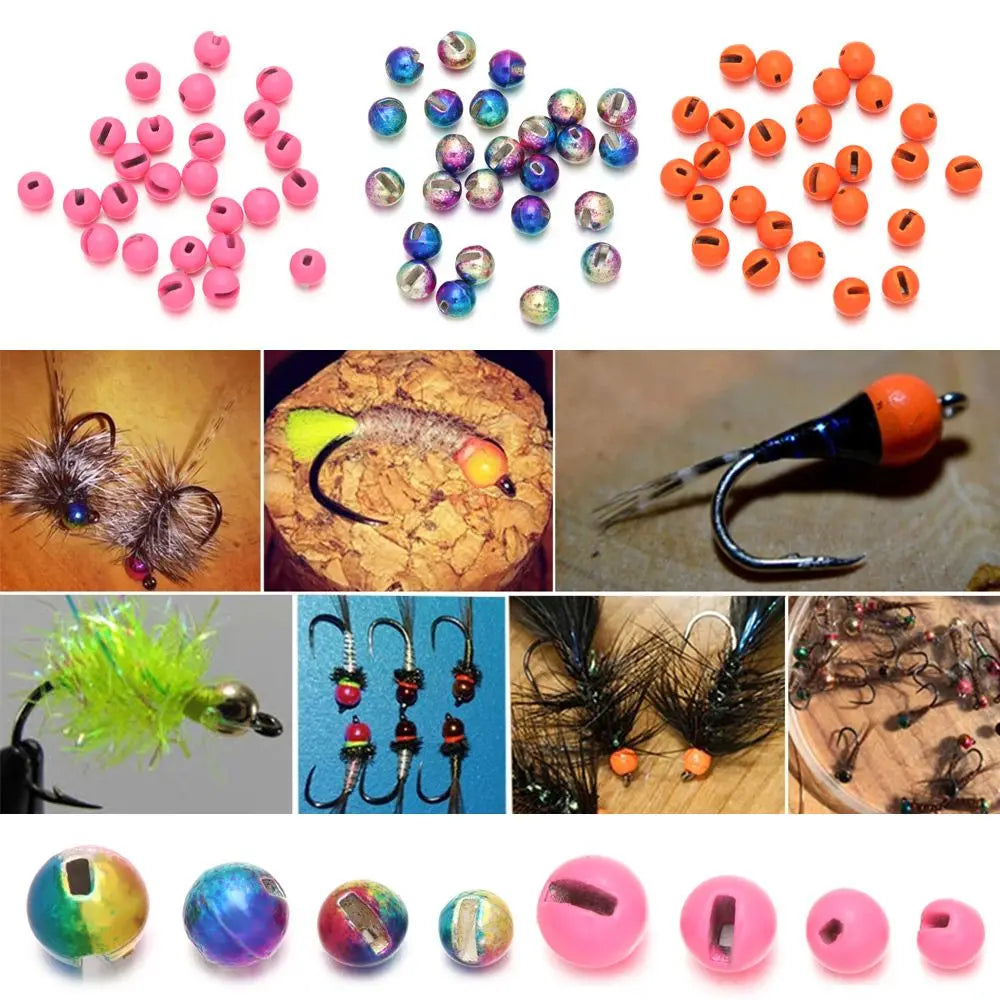 Slotted Tungsten Fly Tying Beads (25 Pack)