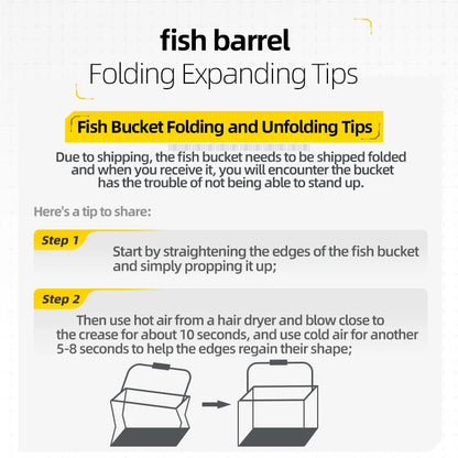 YUZHIYUAN Transparent Foldable Live Fish Bucket