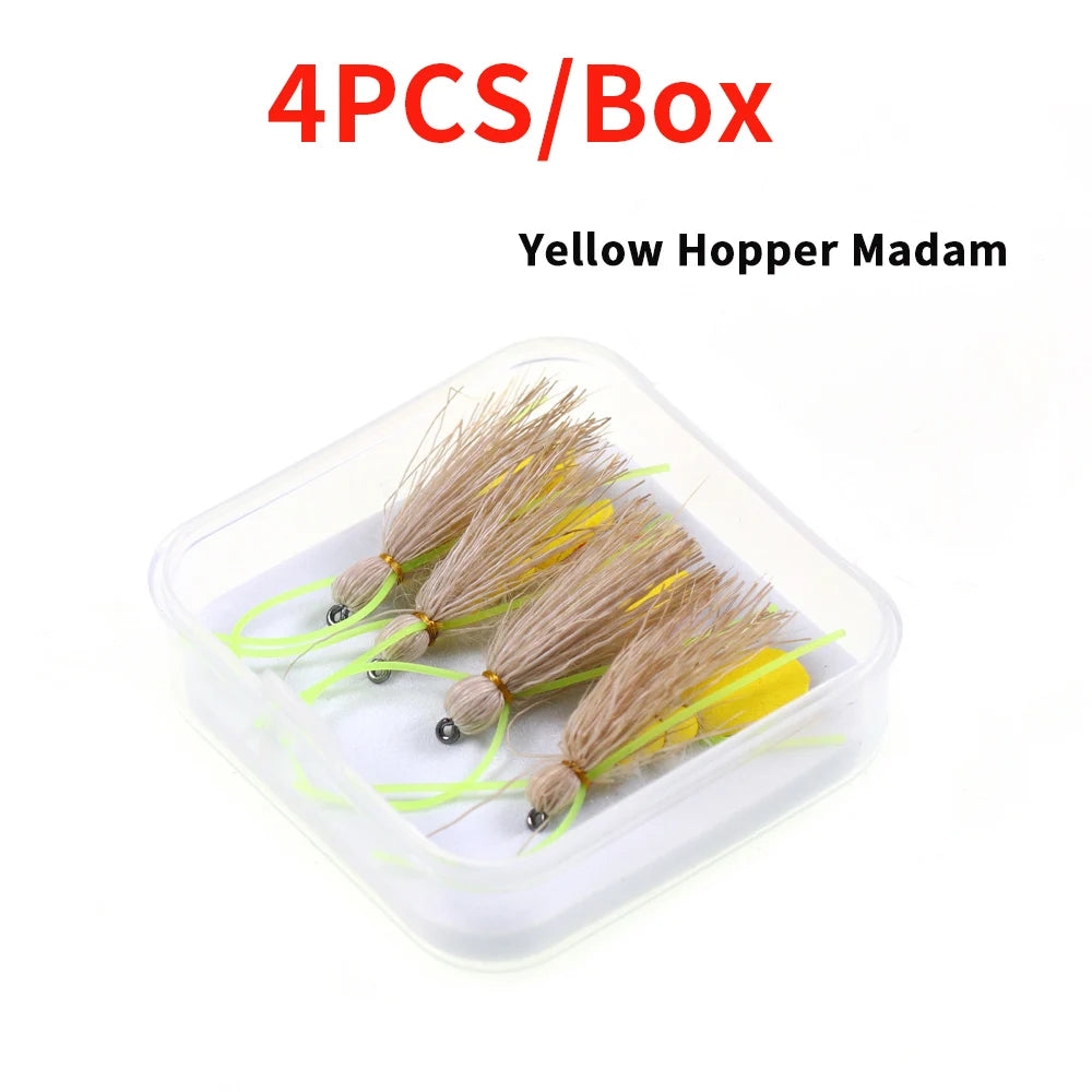Bimoo Madam Spider Foam Hopper Flies (4 Pack)