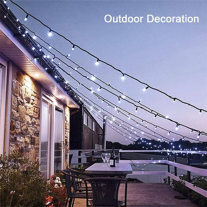 Solar String Light Fairy Outdoor Garden Waterproof Lamp 2025 Christmas Garland Xmas Holiday Party Home Halloween Decoration