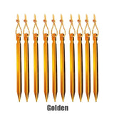 10Pcs/lot 18cm Aluminum Alloy Tent Takes Pegs Heavy Duty Travel Outdoor Camping Accessories Tarp Ultralight Nails Ground Peg