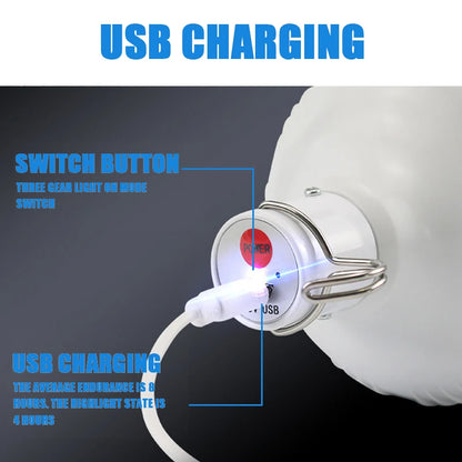 USB Rechargeable LED Multifunctional Emergency Lights House Outdoor Portable Lanterns Emergency Lamp Lantern BBQ Camping Light