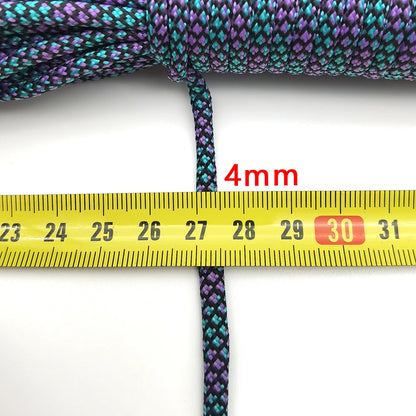 5/31 Meters Dia.4mm 7 Stand Cores Paracord for Survival Parachute Cord Lanyard Camping Climbing Camping Rope Hiking Clothesline