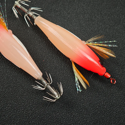 Ackibbik Glow Squid Jig Egi Set (5 Pack)
