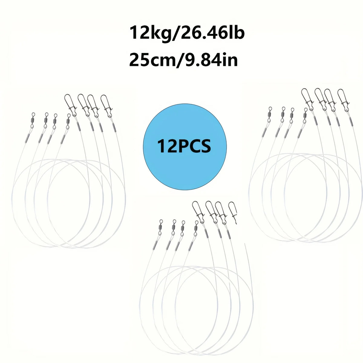 Fluorocarbon Leaders with Quick Lock (12 Pack)