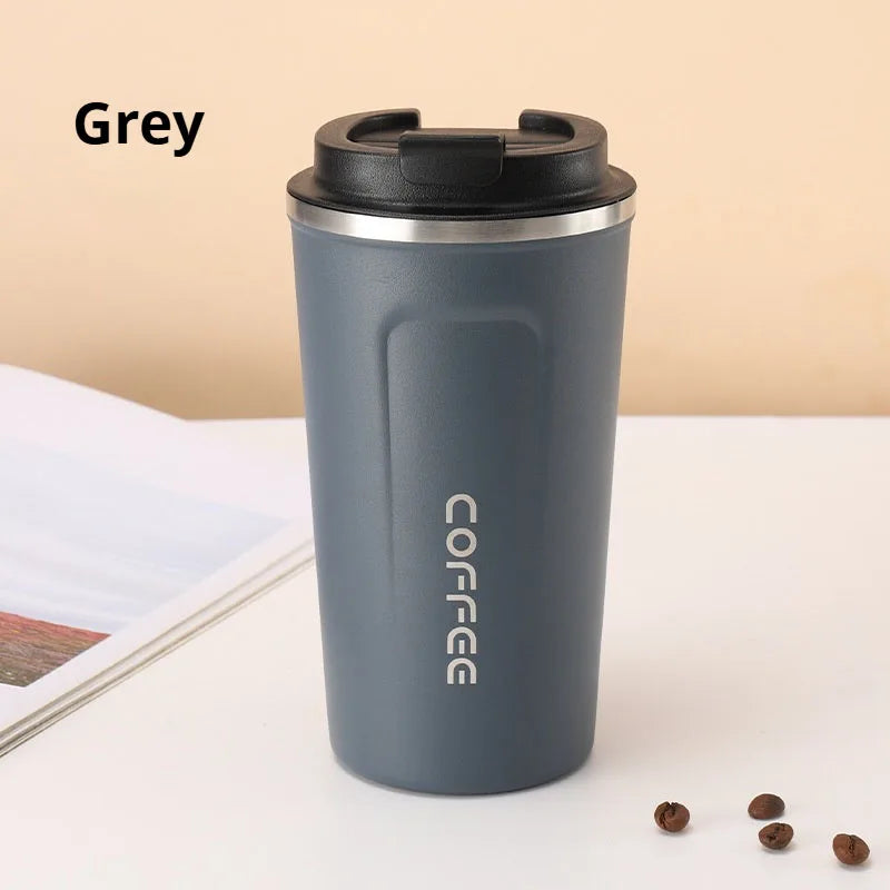 380/510ML Stainless Steel Car Thermal Cup Coffee Cup  for Outdoor Sports Cold and Heat Thermal Mug Tumbler Insulated Flask Water