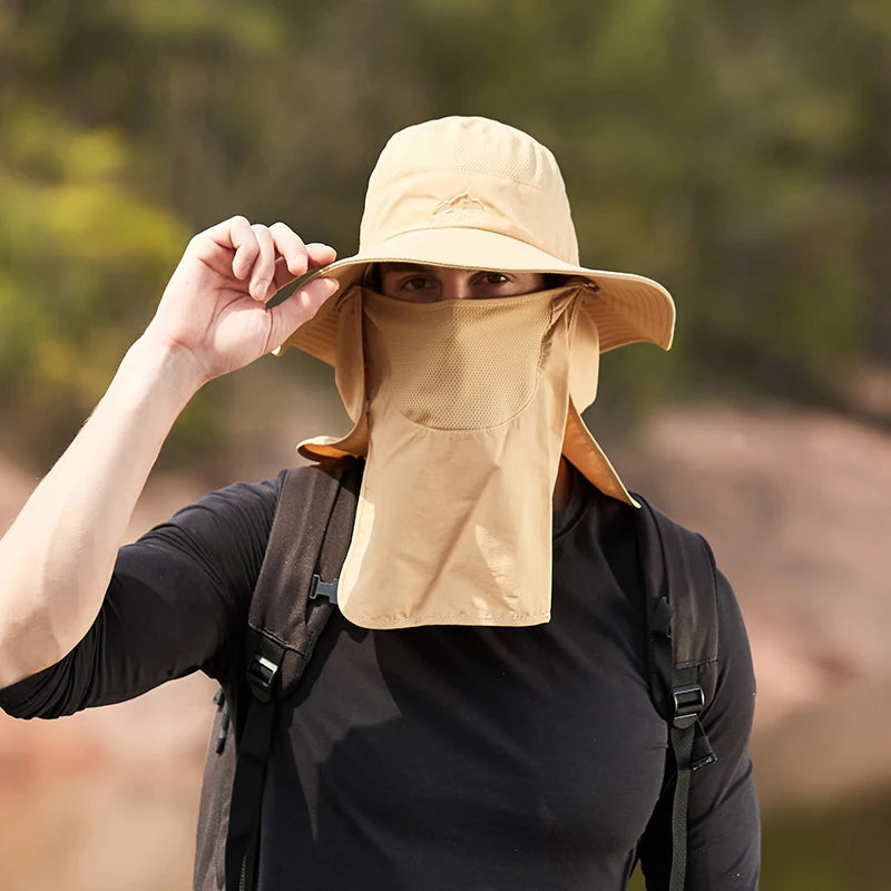 Breathable Fishing Sun Hat with Face Cover