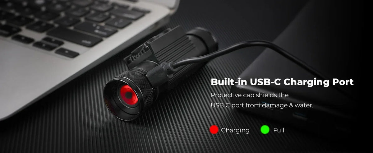 H25LR LED 90 High CRI Rechargeable Headlamp Powerful Lightweight Head Flashlight with Bright White Light  660nm Deep Red Torch
