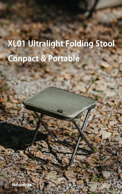 Naturehike Folding Stool for Outdoor Leisure Portable Lightweight Aluminum Chair High Load Travel Camping Foldable Fishing Chair