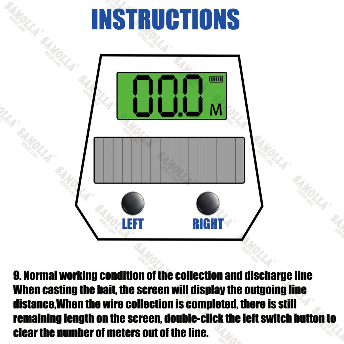 Electronic Baitcasting Reel with LED Line Counter Screen