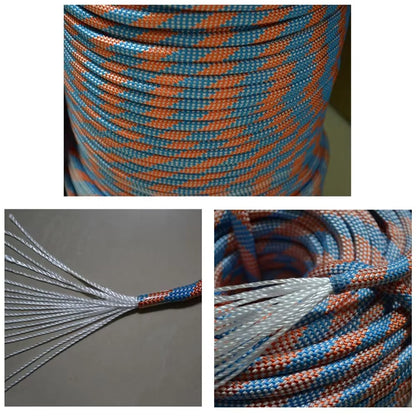 Rope Outdoor Rope 5-50m Wear Resistant 9mm Diameter High Strength Load-bearing Capacity 700 Kg Hiking Accessory Tool