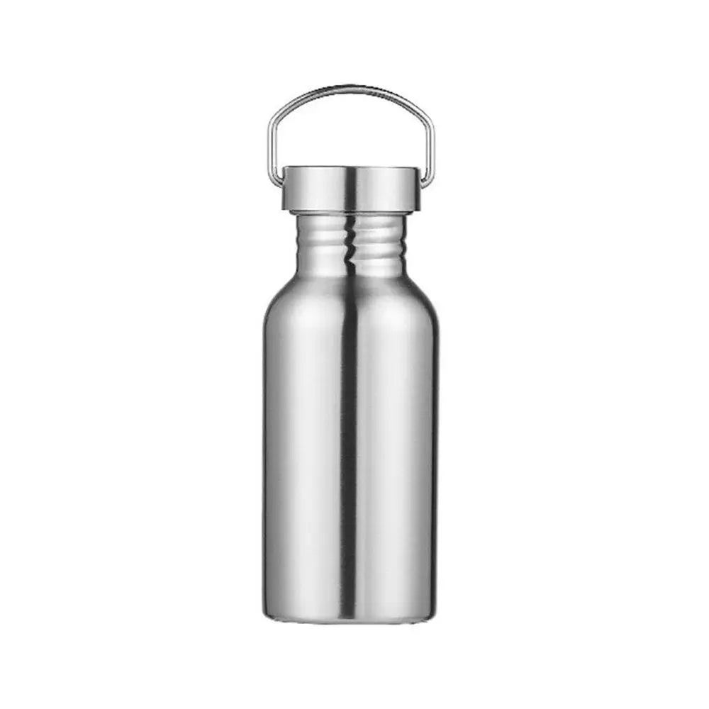 Portable Stainless Steel Bicycle Water Bottle Sports Fitness Single Walled Vacuum Insulated Metal Flask