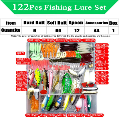 Soft and Hard Bait Lure Kit with Box