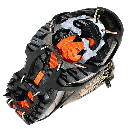 шипы для сапог 1 Pair 18 Teeth Anti-Slip Ice Snow Grips Shoe Boot Traction Cleat Spikes Crampon Shoes Boots Covers steigeisen