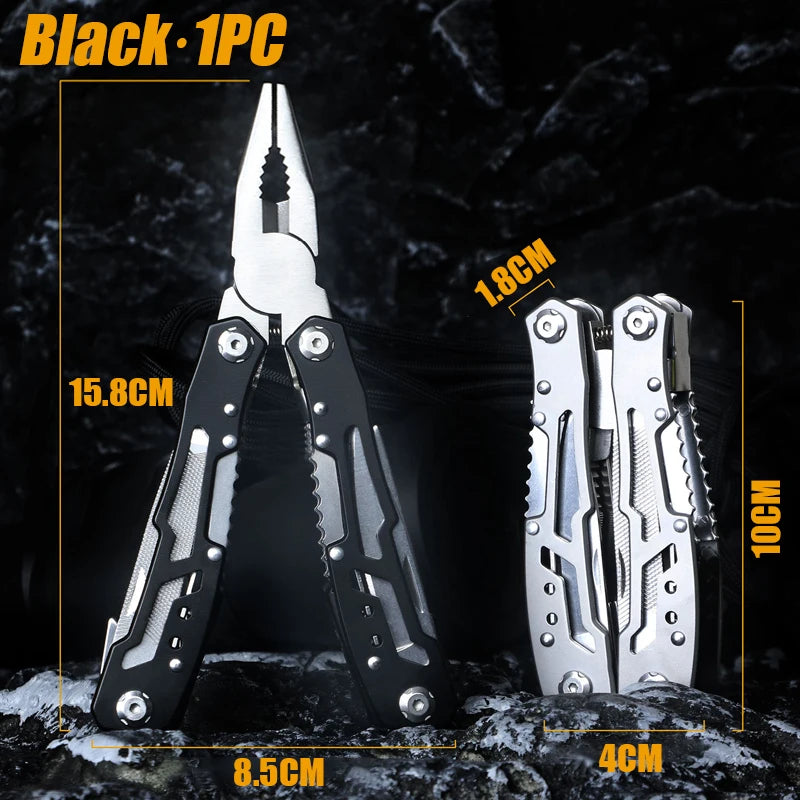 Pliers Multifunctional Folding Portable Tool Plier Knife Stainless Steel Outdoor Tactical Camping Survival Multitool Repair Tool