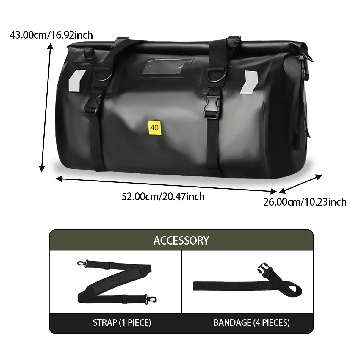 Waterproof 20L/40L/50L/66L/70L/100L Dry Storage Bag for Bicycle Mototcycle Travel, Swimming, Boating, Kayaking, Camping & Beach