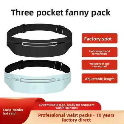 Running sports fanny pack Outdoor sports Lightweight waterproof invisible anti-theft equipment Men's and women's multi-function