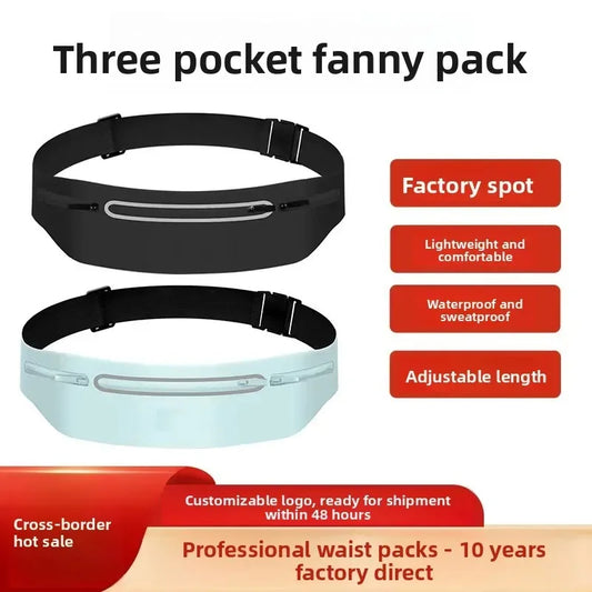 Running sports fanny pack Outdoor sports Lightweight waterproof invisible anti-theft equipment Men's and women's multi-function