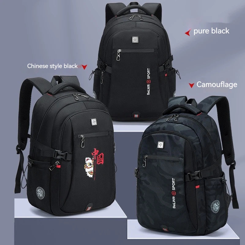 Backpack Primary School Middle School Students High School Bags Large Capacity Ultra-light Load Reduction Outdoor Travel Busines