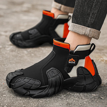 Men’s Breathable Outdoor Sneakers – Non-Slip Platform Running & Sport Shoes