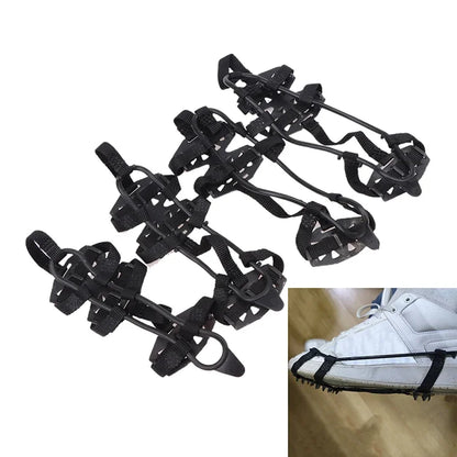 24-Teeth Anti-Slip Crampons | Ice Grips & Climbing Shoe Spikes for Hiking & Mountaineering
