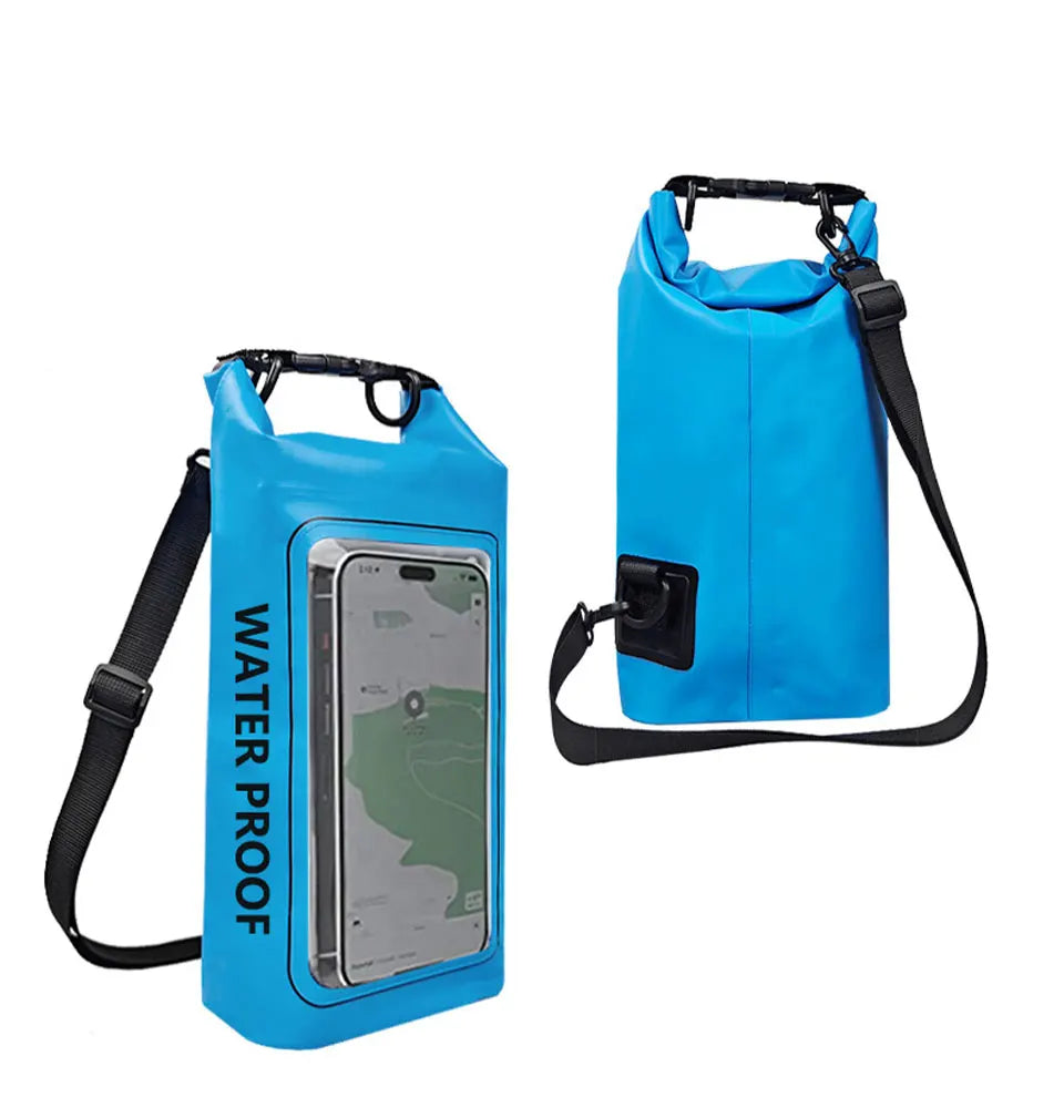 2L/5L PVC Swimming Waterproof Bag,Mobile Phone Waterproof Dry Bag for Trekking Drifting Rafting Surfing Boating Storage Bag