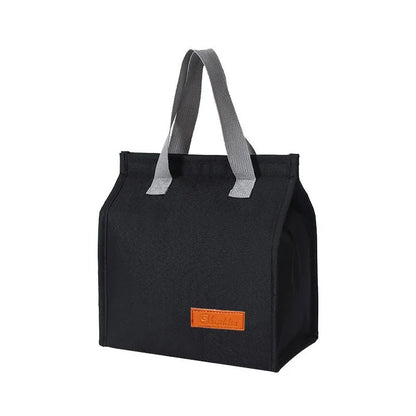 Portable Thermal Insulated Lunch Bag Simple Large Capacity Handle Lunch Tote for Work Picnic Travel Lunch Box