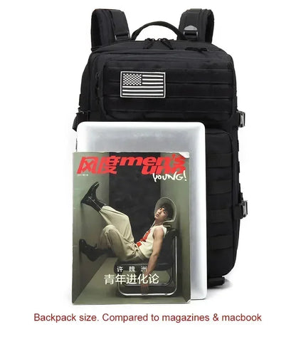 2Q-50L Tactical Backpack Men's Travel Large Capacity Rucksacks Men Waterproof Outdoor 1Sports Multi-functional Bags