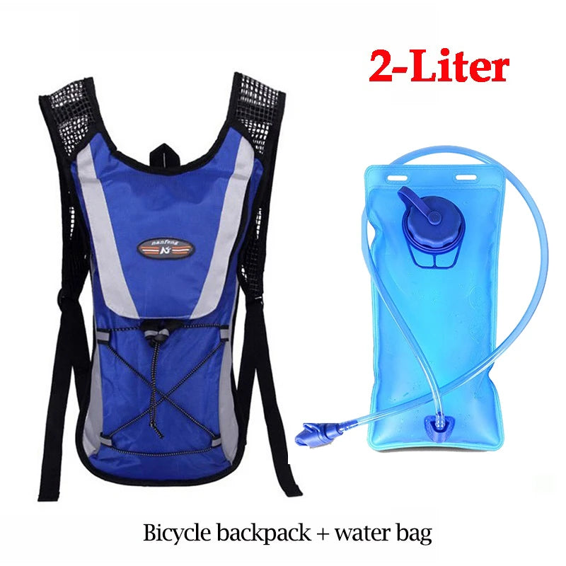 Cycling Backpack Water Bag Set 2L MTB Bike Hydration Pack Bicycle Knapsack Water Bags Mountaineering Running Backpack 2Liters