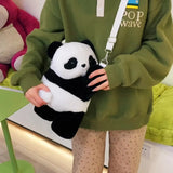 Backpacks Cute Cartoon Animals Shoulder Bags Stuffed Panda Phone Bags Children School Bags Girls Birthday Gift