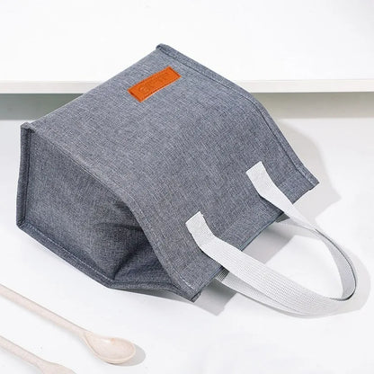 Portable Thermal Insulated Lunch Bag Simple Large Capacity Handle Lunch Tote for Work Picnic Travel Lunch Box