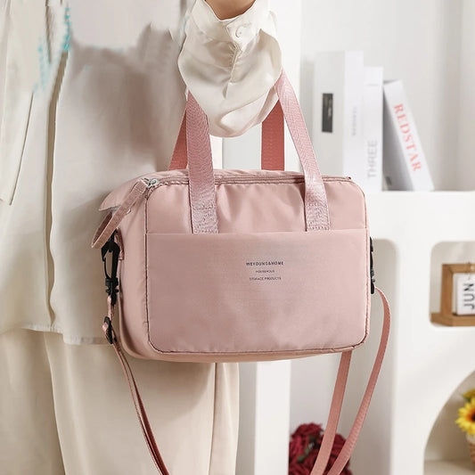 New Portable Lunch Bag For Women Thermal Insulated Lunch Box Tote Cooler Handbag Waterproof Bento Pouch Office Food Shoulder Bag