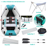2.0–3.6m Inflatable Boat with Air Deck & Slat Bottom | Heavy-Duty PVC 3-Layer Fishing & Kayak Dinghy Set