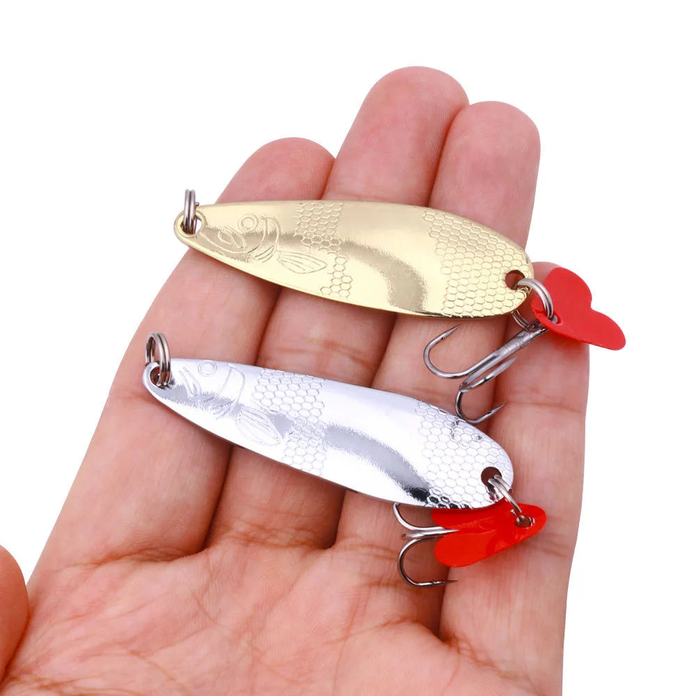 Metal Spoon and Crankbait Lure Kit (16 Pieces) with Box