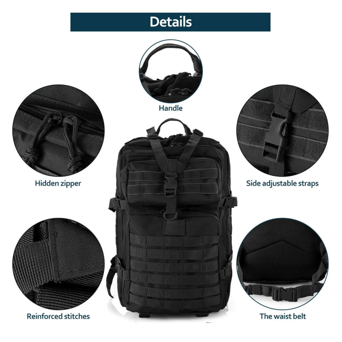 25L/50L Waterproof Tactical Hiking Backpack