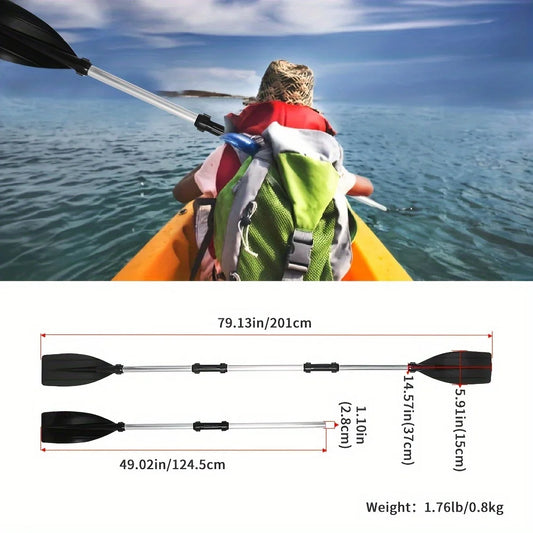 Detachable Kayak & Canoe Paddle – Ribbed Blade Floating Oar for Boats, Rafts & Surfing