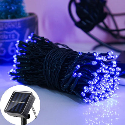 Solar String Light Fairy Outdoor Garden Waterproof Lamp 2025 Christmas Garland Xmas Holiday Party Home Halloween Decoration