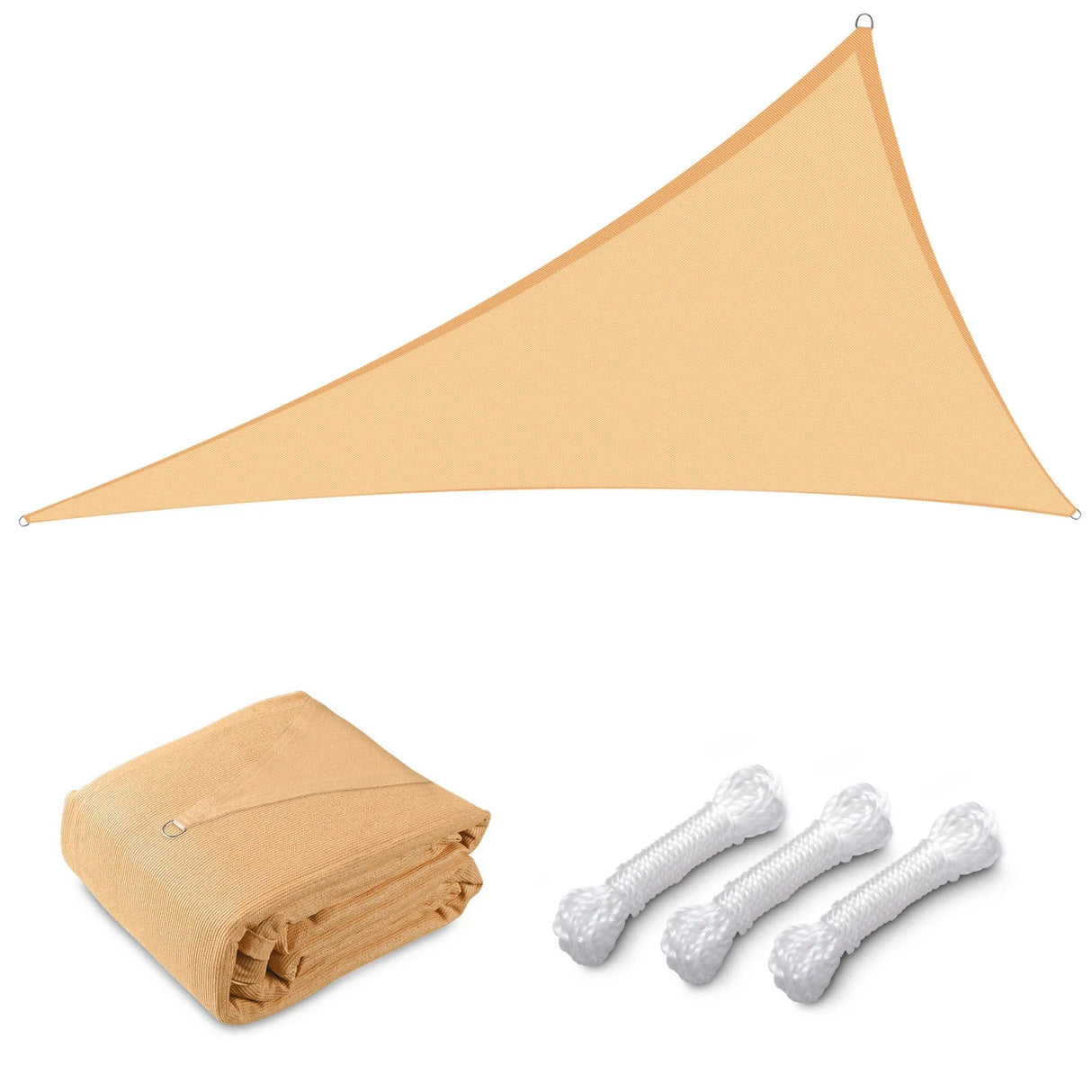 Large Sun Shade Sail Canopy UV Block Triangle Outdoor Sunshade Cover for Patio Pool Garden Waterproof UV Protection Shade Cloth
