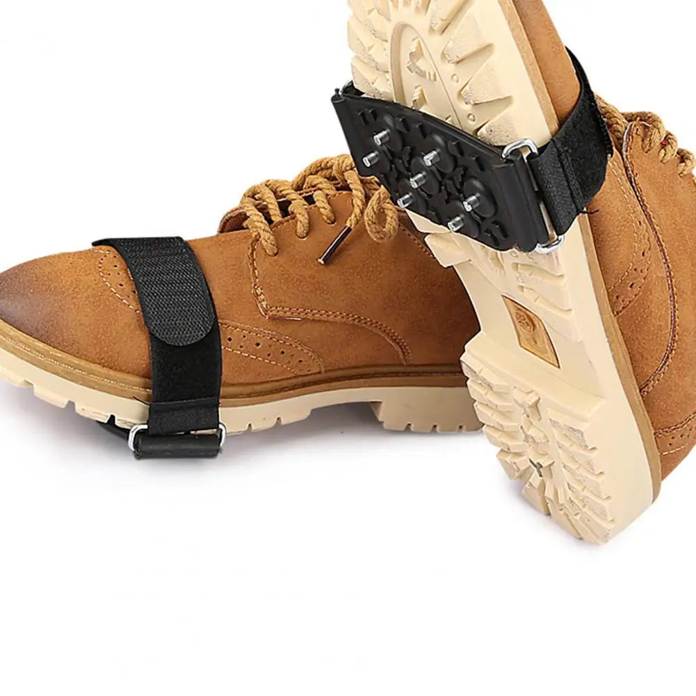 Shoes Ice Cleats 7 Spikes Adjustable Fastener Tape Anti-slip Outdoor Climbing Boots Ice Snow Grips Crampons Gripper