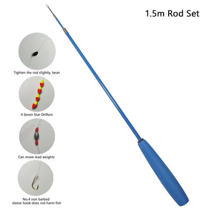 Telescopic Fiberglass Rod and Reel Combo