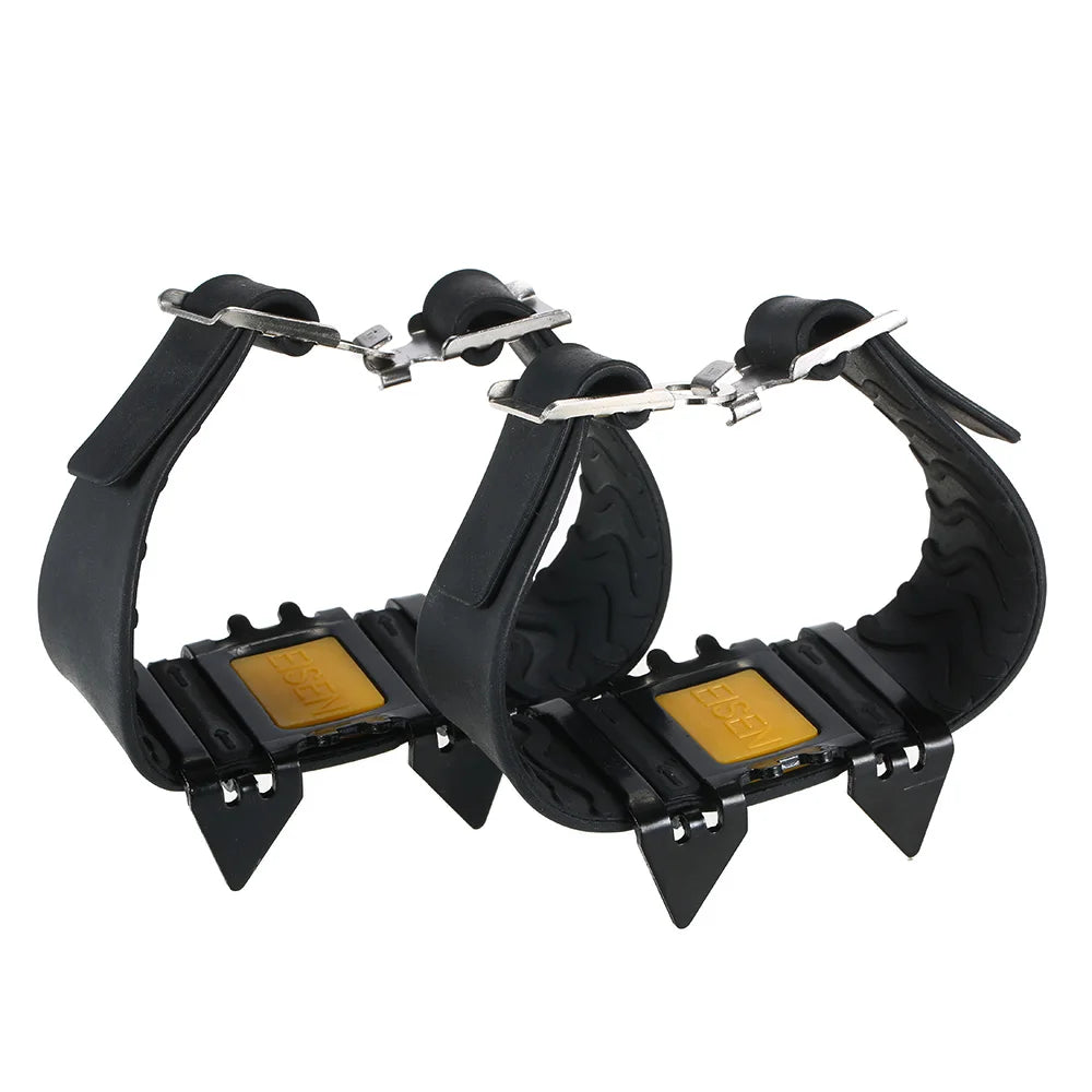 4-Teeth Outdoor Climbing Crampons | Anti-Slip Ice & Snow Spikes for Shoes | Winter Hiking, Skiing & Mountaineering Grippers
