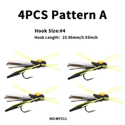 Bimoo Madam Spider Foam Hopper Flies (4 Pack)