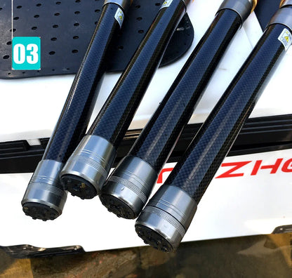 Carbon Fiber Fishing Rod And Reel Combo 1.8-3.6m Telescopic Super Hard Spinning Reel Kit with Max Resistance 3-8kg for Pesca