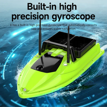 Sonar Bait Boat with Color Fish Finder Screen & Dual Hopper