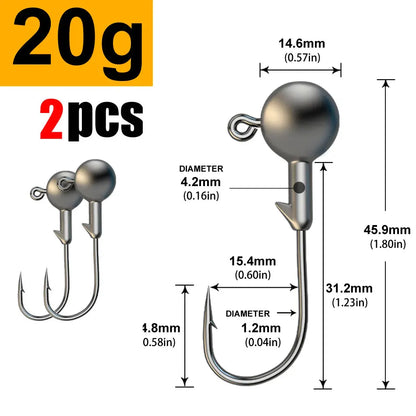 WODJYJ Jig Head Hooks (1g-28g)